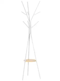 HOMCOM cuier vertical, design modern, 45x45x180cm, alb | AOSOM RO