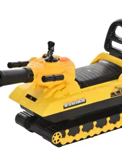 HOMCOM Jucărie Tanc pentru Copii Peste 3 Ani, Design Realist, Galben | Aosom Romania