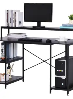HOMCOM Masa de birou pentru computator raft covorase reglabile moderna pentru casa birou