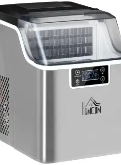 HOMCOM Mașină de Făcut Gheață Rapidă 3.2L Autocurățare Capacitate 20kg/zi pentru Băuturi Răcoritoare | Aosom Romania