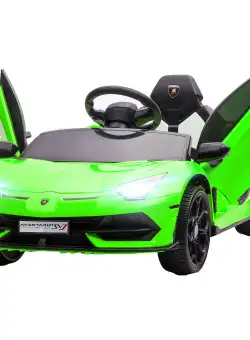 HOMCOM Masinuta Electrica Lamborghini pentru Copii cu Usi Fluture, Masinuta Electrica cu Telecomanda, Suspensie pentru Varsta de 3-5 ani,Verde