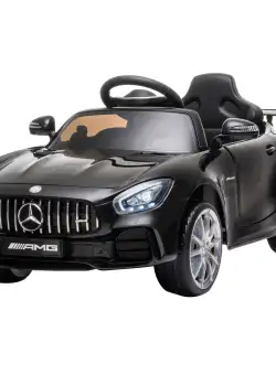 HOMCOM Mașinuță Electrică pentru Copii Mercedes Benz Licențiată 12V Control Manual sau Telecomandă Viteză 3-5km/h Negru | Aosom Romania