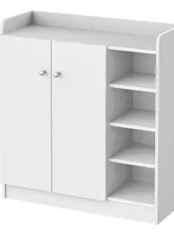 HOMCOM pantofar cu rafturi, 83x30x90cm, alb | Aosom Ro