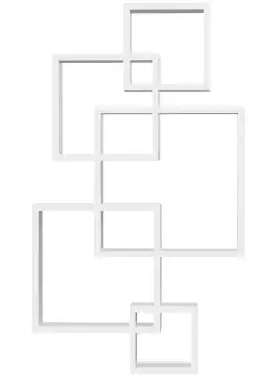 HOMCOM Rafturi pentru perete, 5 cuburi, cu accesorii de fixare, alb | AOSOM RO