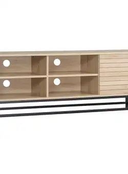 HOMCOM Suport TV industrial pentru televizoare de pana la 60", unitate TV cu rafturi si dulap, consola media | AOSOM RO