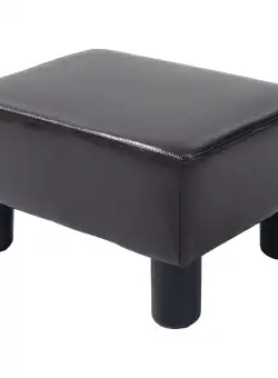 HOMCOM Taburet Otoman din Piele Artificială, Dreptunghiular, pentru Living, 40x30x24cm | Aosom Romania