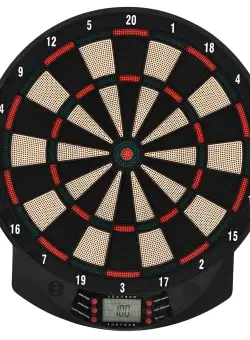 HOMCOM Țintă Electronică Darts, 6 Săgeți, Panou Scor Digital, 44x39.5x2.2cm, Negru, pentru Divertisment Acasă | Aosom Romania