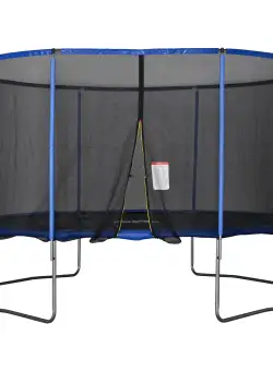 HOMCOM Trambulină Φ426cm pentru Copii și Adulți, Albastru, Rezistentă la Intemperii | Aosom Romania