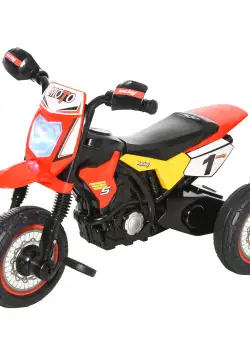 HOMCOM Tricicleta pentru Copii 1-3ani cu Pedale cu Lumini si Sunete, 3 Roti Late, Varsta 18-36 Luni, 71x40x51cm, Rosu