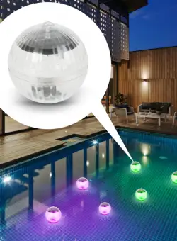Iluminat solar pentru piscina - LED RGB - 10 cm