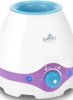 Incalzitor 3 in 1 de biberoane multifunctional Bayby BBW 2000, Incalzitor hrana, Sterilizator (Alb/Mov)