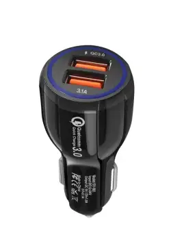 Incarcator Auto Fast Charge 3.1 Dual USB 5.4A/35W - QC 3.0 3A + Smart IC 9v-12v 1.8A