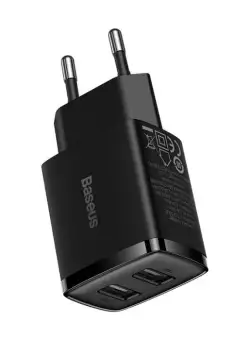 Incarcator de retea rapid BASEUS Compact 2x USB, 10.5W (negru) CCXJ010201