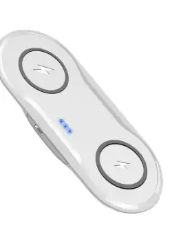 Incarcator Techstar® Dual Wireless Qi, 20W, Fast Charge, 2 x 10W, Type-C, Alb