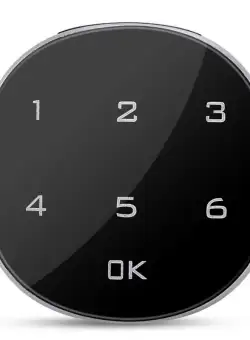 Incuietoare Inteligenta Techstar®, Touch Screen Digital, 30mm, Alarma, Cod, Alimentare CR2023 si MicroUSB