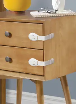 Incuietor usi - pt. siguranta copiilor - 21 cm - autoadeziv -alb -2 buc. pachet