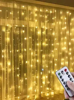 Instalatie tip perdea cu fir de cupru si telecomanda pentru interior