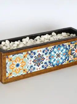 Jardiniera Decorativa SAK002, Multicolor, 43x13x10 cm