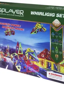 Joc de constructie magnetic - 166 piese