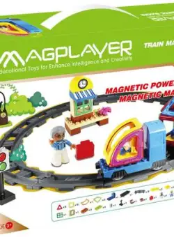 Joc de constructie magnetic Magplayer, 68 piese