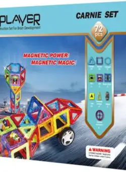 Joc de constructie magnetic Magplayer, 72 piese