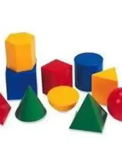 Joc matematic Learning Resources Corpuri geometrice din plastic - 10 piese