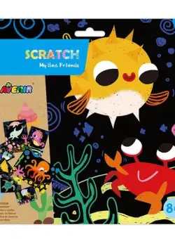 Jucarie copii Scratich, Avenir, Carton, 8 foi, 23x23 cm, 3 ani+, Multicolor