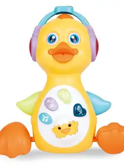 Jucarie Interactiva Rata MRG M8862A, Cu Muzica si Lumini, Miscare Liniara C983