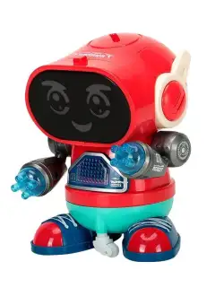 Jucarie interactiva, Robotul zambaret, functie sunete si lumini, multicolor, 15 cm