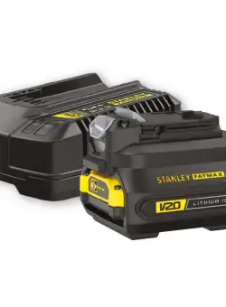 Kit adaptor baterie + incarcator 18V Stanley Fatmax SFMCB121D1 V20 1.5Ah/2.0Ah pentru scule 18V