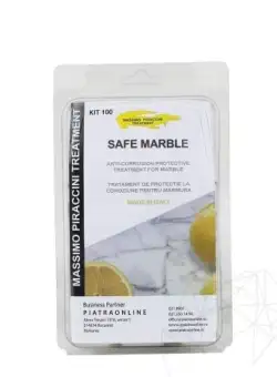Kit Profesional "Safe Marble" 100ML: Protectie Anticoroziva (lamai, vin, sucuri, otet etc) pt. piatra naturala polisata