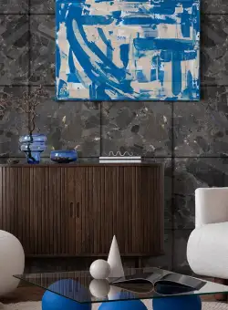 Labradorit Extra Blue AquaStorm 60 x 60 x 2 cm