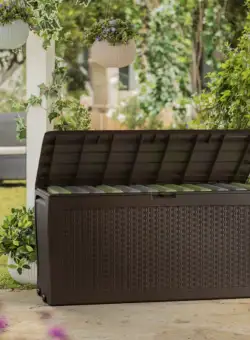 Lada depozitare rattan maro Keter Samoa 270 L