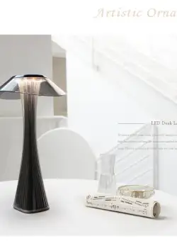 Lampa de masa LED cu touch, incarcare USB, 3 temperaturi de culoare cald/rece/neutru