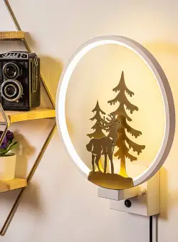 Lampă de perete XMAS32, Alb, 10x36x30 cm