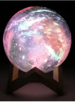 Lampa de veghe, 3D Moon Lamp Galaxy, telecomanda