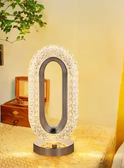 Lampa Diamond Crystal LED cu 3 temperaturi de culoare, alb rece, alb cald, neutru, culoare auriu