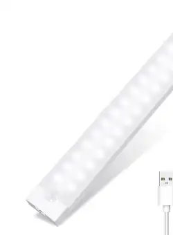 Lampa led cu senzor de miscare, suport magnetic, reincarcare prin USB, portabila, lumina rece