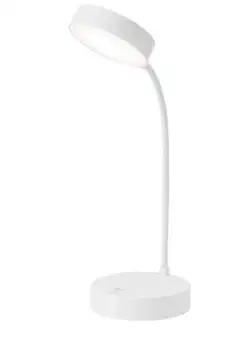 Lampa LED Flexibila de Birou MRG M1631, Reincarcabila, Touch , Alba C962