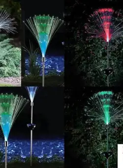 Lampa Solara BepoHoff, Fibra Optica RGB,100 cm,Gradina,Terasa,Curte