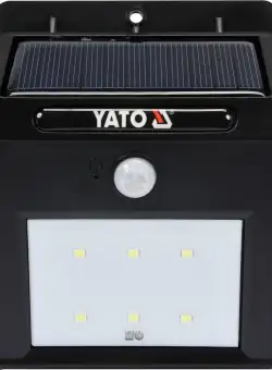 Lampa solara de perete YATO cu senzor miscare 6 LED SMD 120lm
