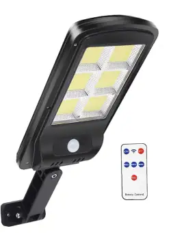 Lampa solara LED de perete exterior cu senzor de miscare si telecomanda