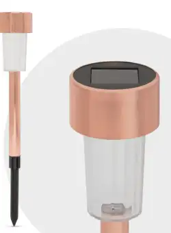 Lampa solara LED pt. exterior - 300 x 45 mm, metal, Auriu rose