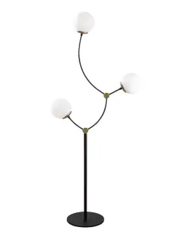 Lampadar Exelit, Negru/Alb