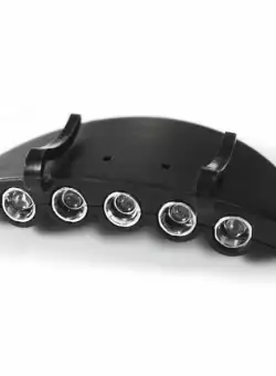 Lanterna cu sistem de prindere pe sapca pentru vanatoare si pescuit Dema 30219, 5 LED-uri