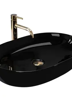 Lavoar ceramic pentru blat Rea CLEO Black