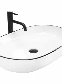 Lavoar Cleo ceramic edge alb/negru