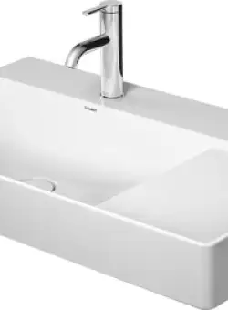 Lavoar Duravit DuraSquare 80x47cm montare pe mobilier cuva stanga WonderGliss alb