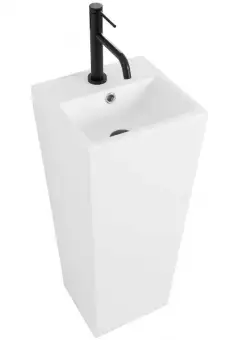 Lavoar Kamila freestanding alb ceramica sanitara - H82 cm