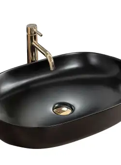 Lavoar pentru blat Rea Cleo Black Mat